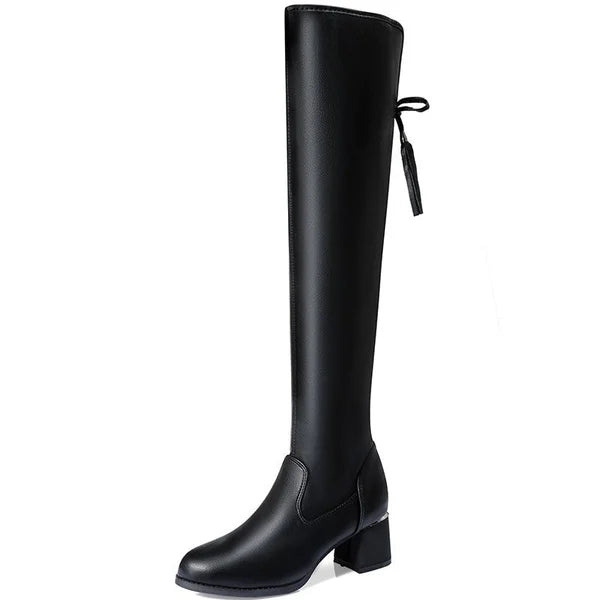 Bota Longboot Cano Longo Em Couro Ecológico Versátil e Estilosa - HSPX Magazine
