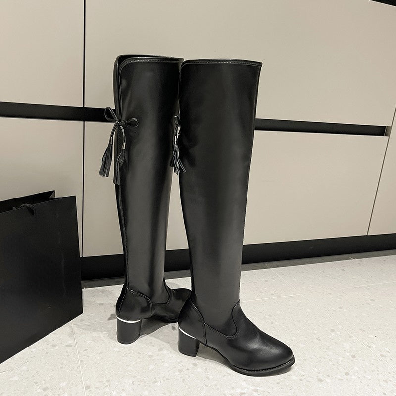 Bota Longboot Cano Longo Em Couro Ecológico Versátil e Estilosa - HSPX Magazine