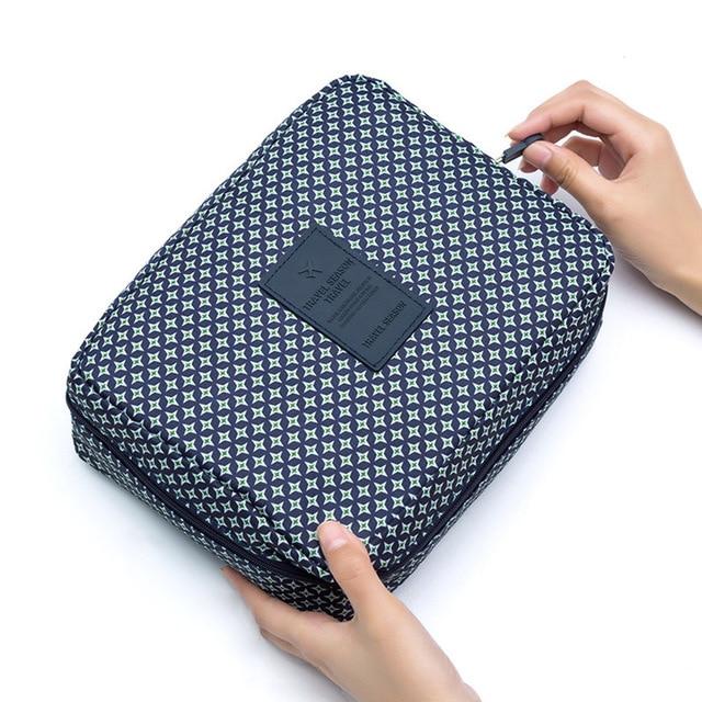 Mega Loja dos Produtos Azul Naval com Estrelas Necessaire para viagem