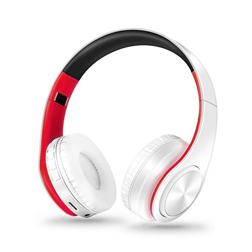 Mega Loja dos Produtos branco/vermelho Headset bluetooth sem fio estéreo