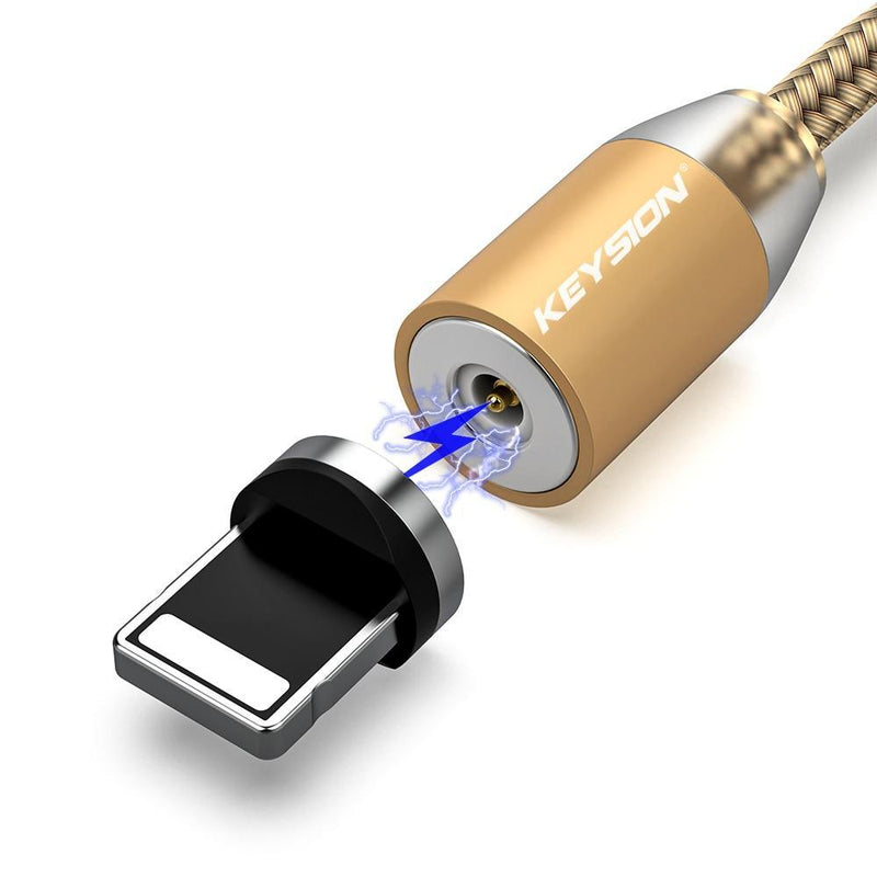 Mega Loja dos Produtos Para IOS dourado / 1m Carregador magnético para iOS e Android