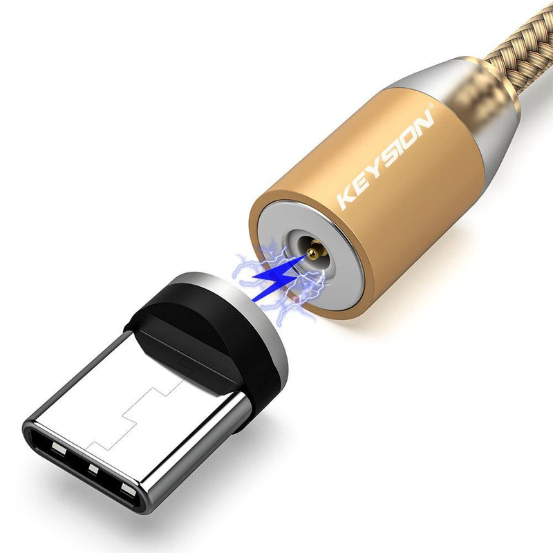 Mega Loja dos Produtos Para Tipo C dourado / 1m Carregador magnético para iOS e Android