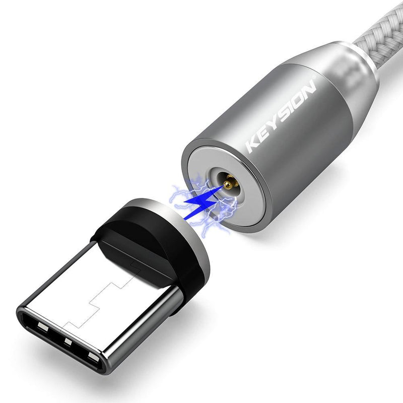 Mega Loja dos Produtos Para Tipo C prata / 1m Carregador magnético para iOS e Android