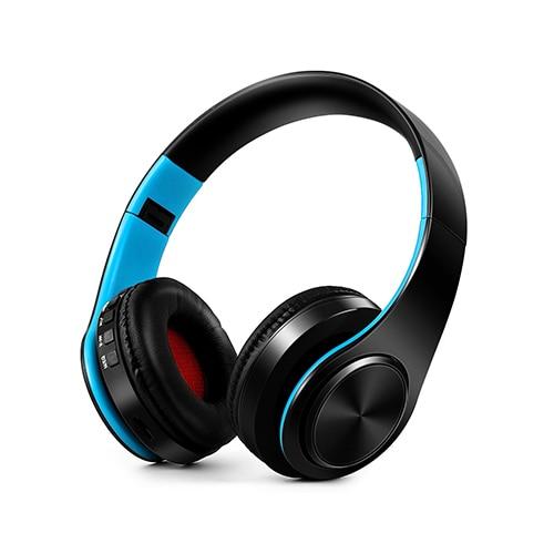 Mega Loja dos Produtos preto/azul Headset bluetooth sem fio estéreo