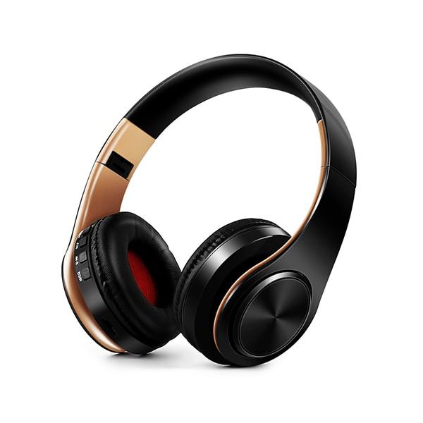 Mega Loja dos Produtos preto/dourado Headset bluetooth sem fio estéreo