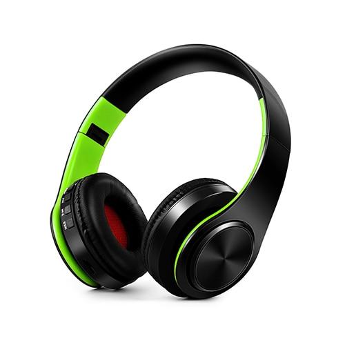 Mega Loja dos Produtos preto/verde Headset bluetooth sem fio estéreo