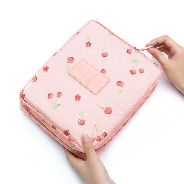 Mega Loja dos Produtos Rosa com Cerejas Necessaire para viagem
